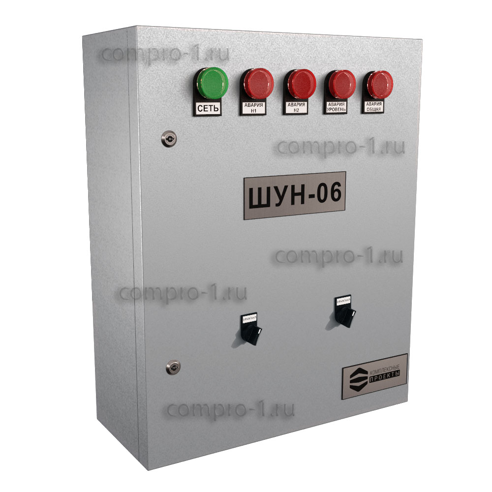 Шкаф управления насосами ШУН-6-2-3.7-GSM вид снаружи